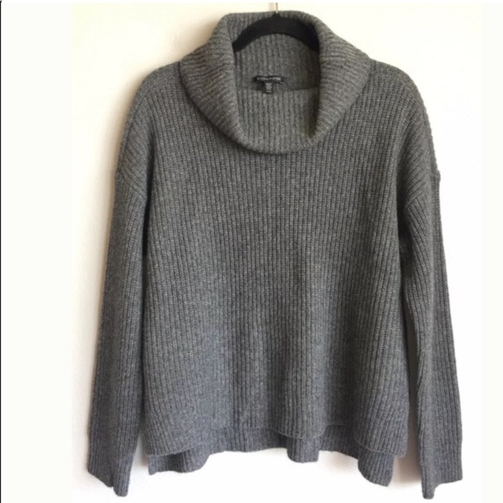 Eileen Fisher Grey Cowl Neck Sweater Size XS